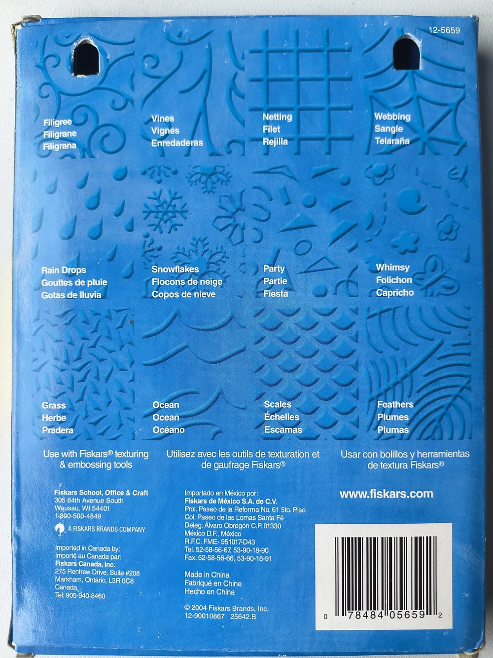 Fiskars Texture Plates II Assortment Pack - Blue